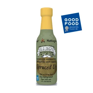 Resurgam Spruced Up bottle with Good Food Awards finalist badge